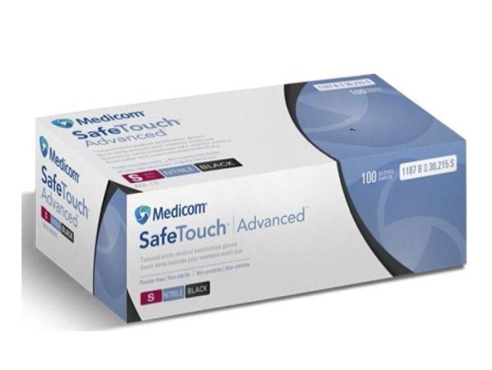 Нитриловые черные перчатки SafeTouch® Advanced Black